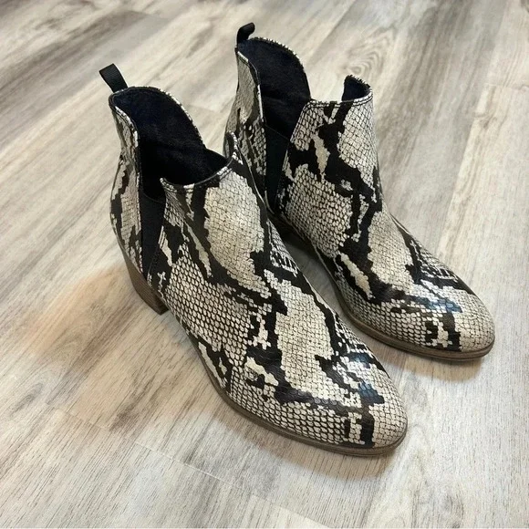 Dr. Scholl’s Snakeskin Print Slip-On Heeled Comfort Boot Women’s Size 8.5 | EUC - Picture 4 of 7